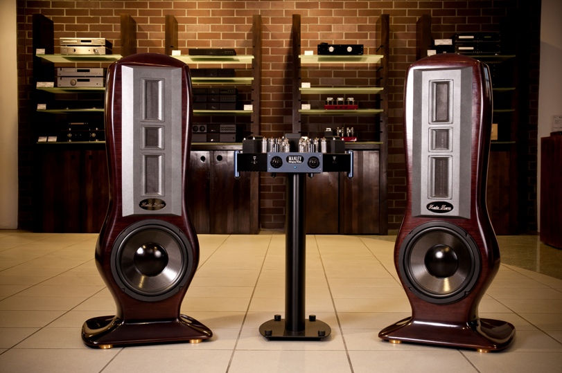 High end shop audio speakers